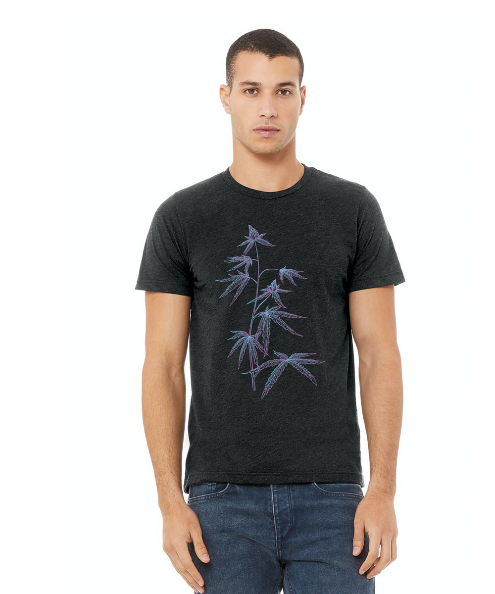cannabis plant illustration graphic tshirt