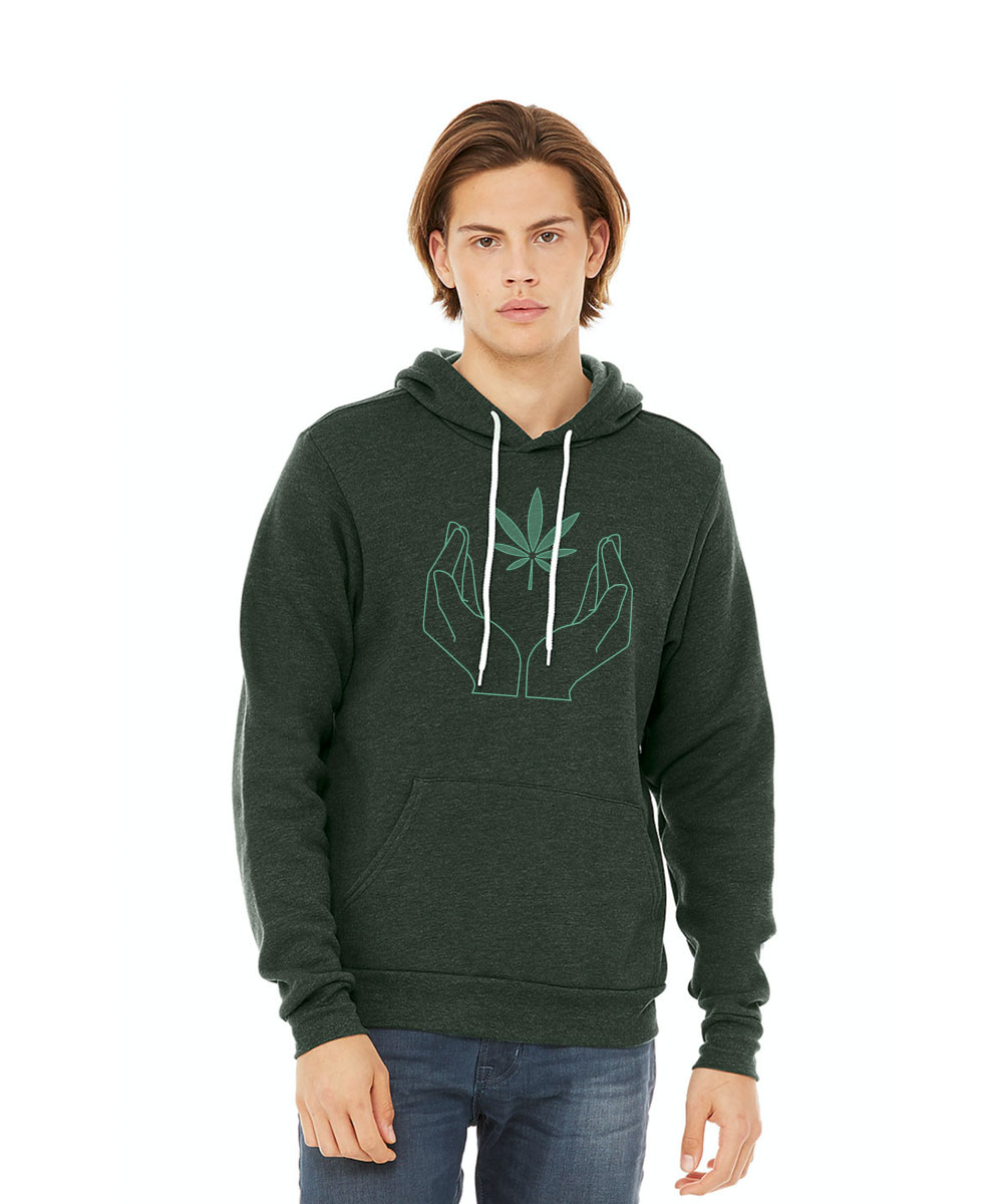 420 graphic design on hooded sweatshirt