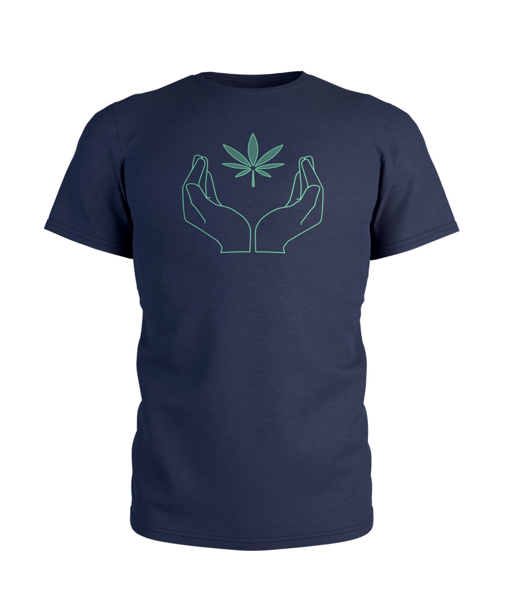 unisex cannabis hands tshirt