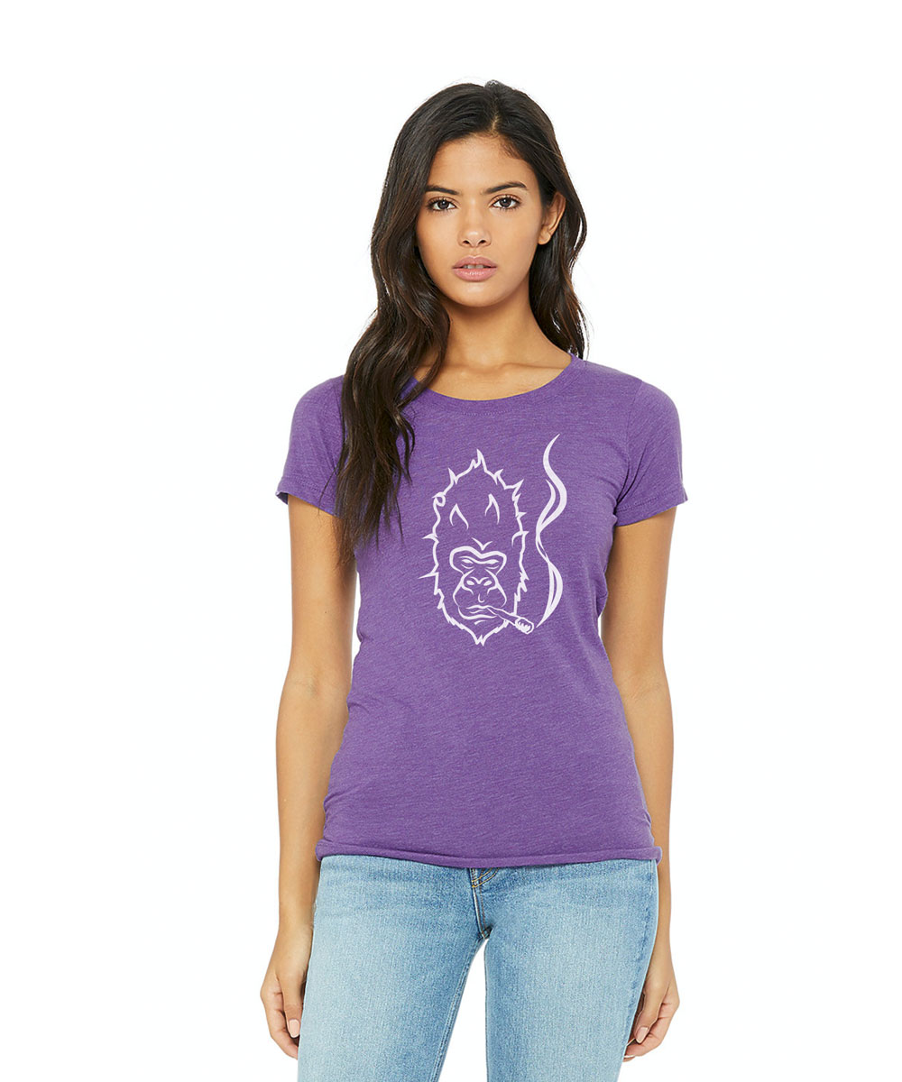 purple monkey stoner womens shirt